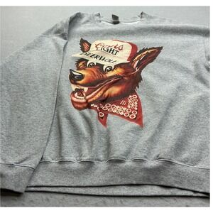 Gildan Coors Light Beerwolf Graphic Sweatshirt Large Gray Crewneck Fleece